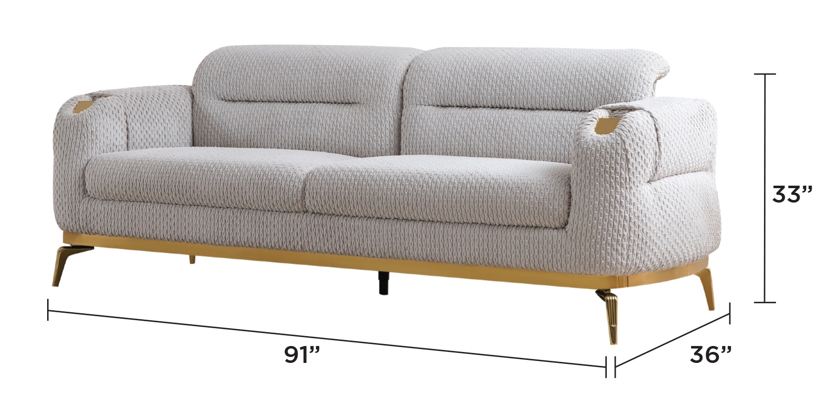 Zoe Fabric Living Room Set