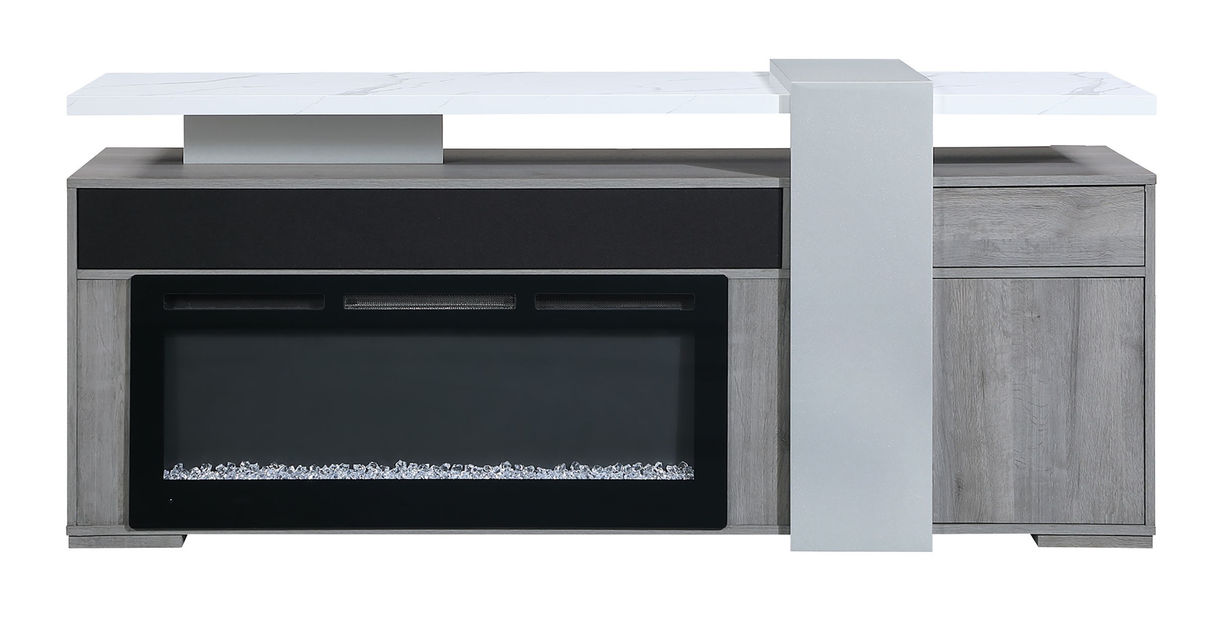 Zoro 76-inch TV Stand with Bluetooth Speaker