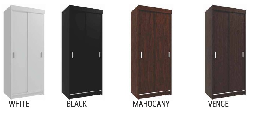 Classic 47-inch 2-Door Wood Wardrobe