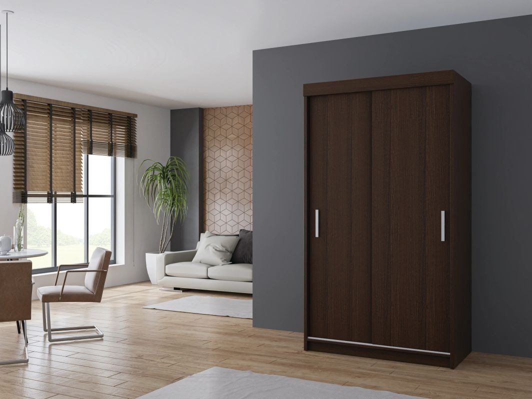 Classic 47-inch 2-Door Wood Wardrobe