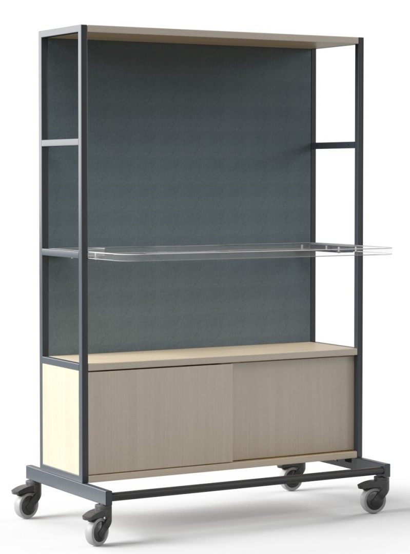 Worklab Mobile Workstation w/Cabinet Back Panel