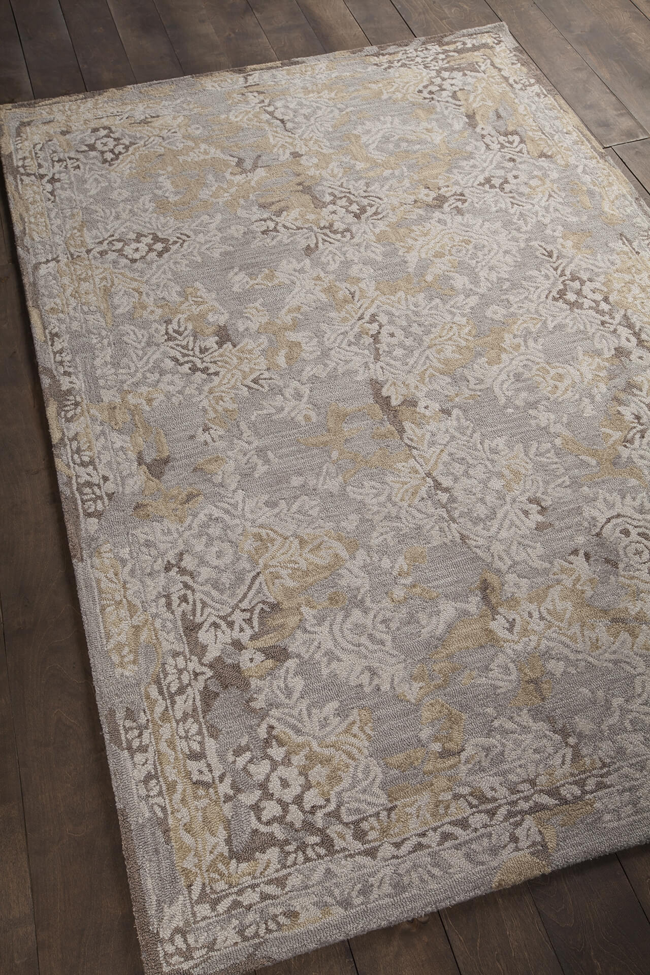 Zyana Wool/Viscose Rectangular Handmade Rug