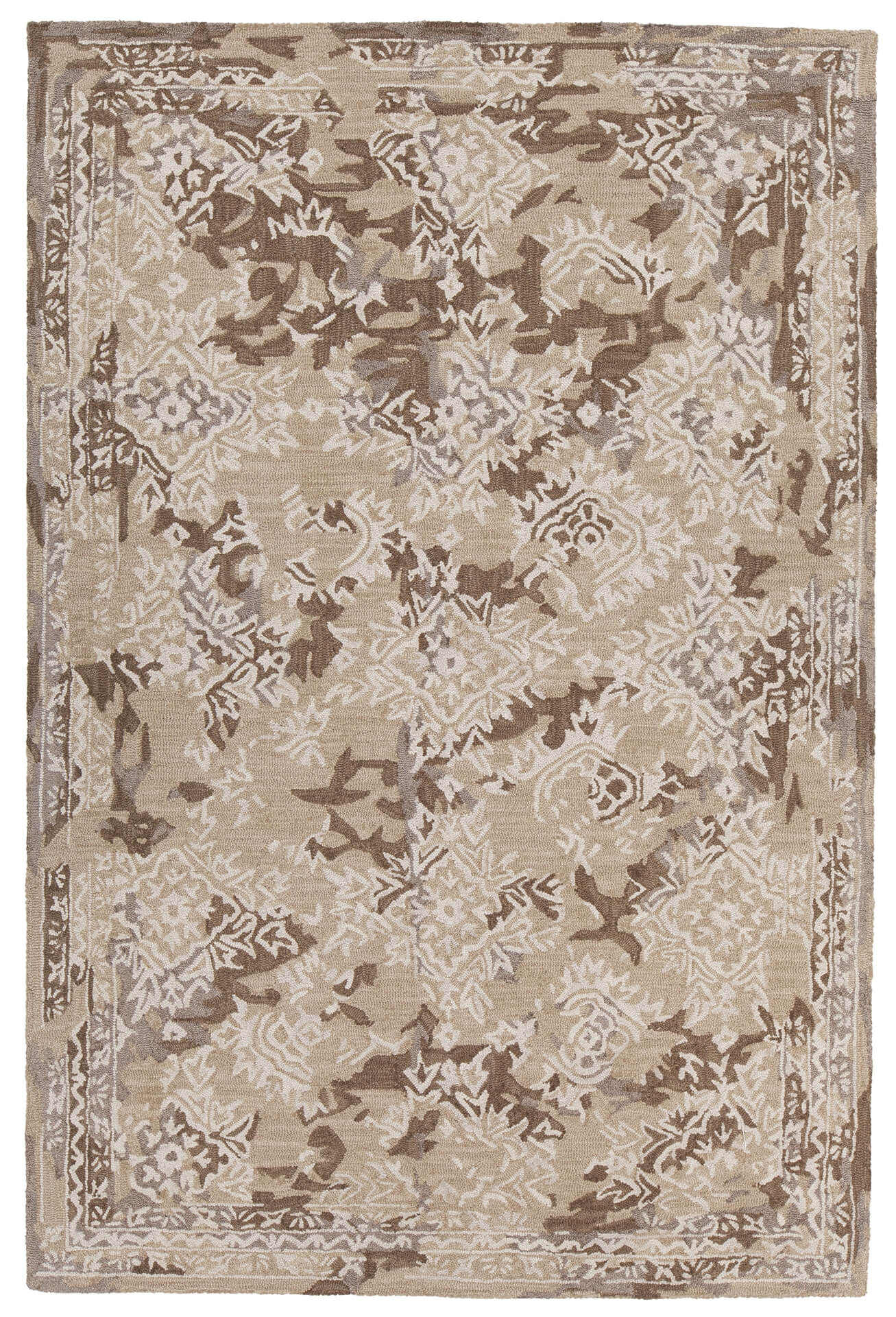 Zyana Wool/Viscose Rectangular Handmade Rug