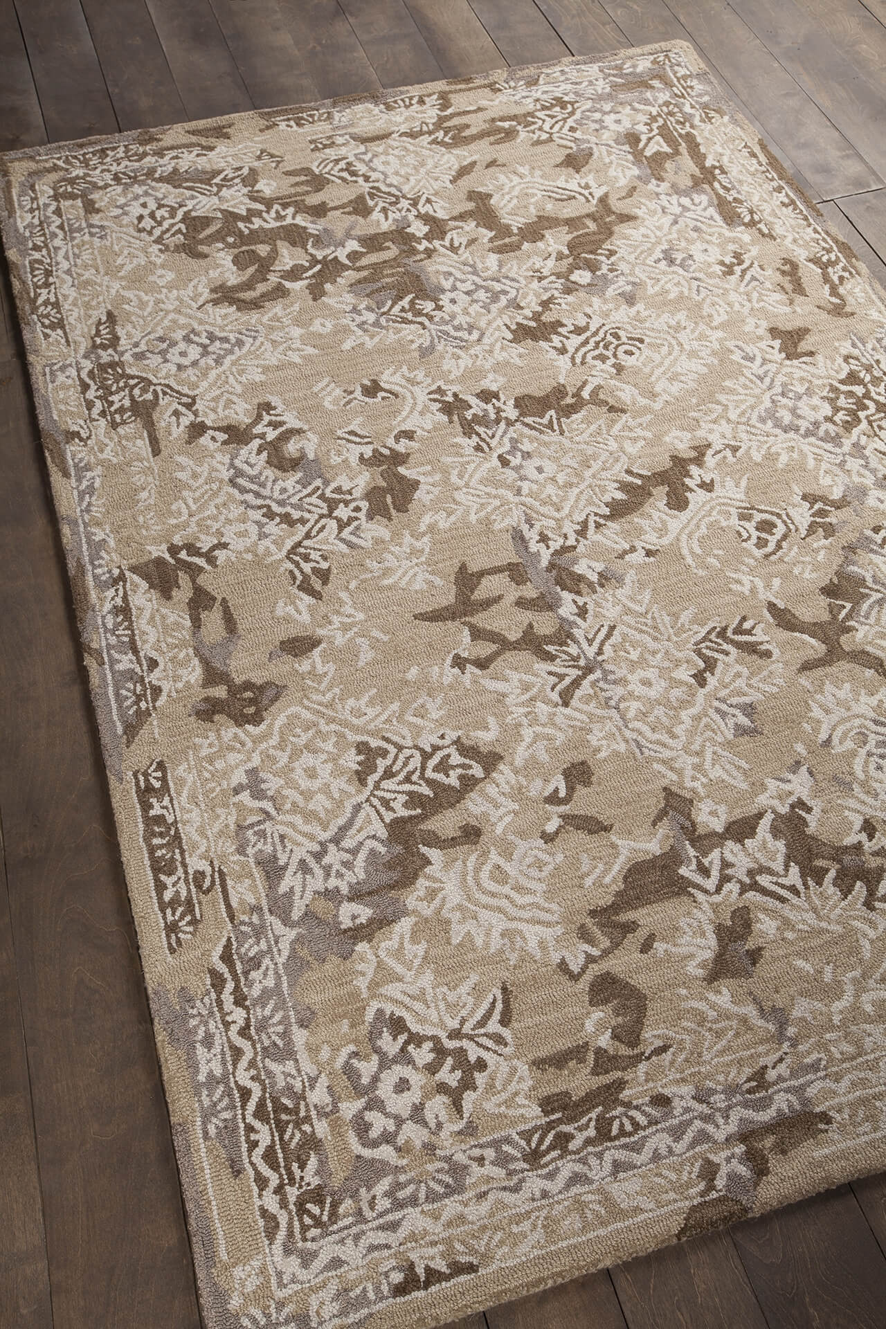 Zyana Wool/Viscose Rectangular Handmade Rug