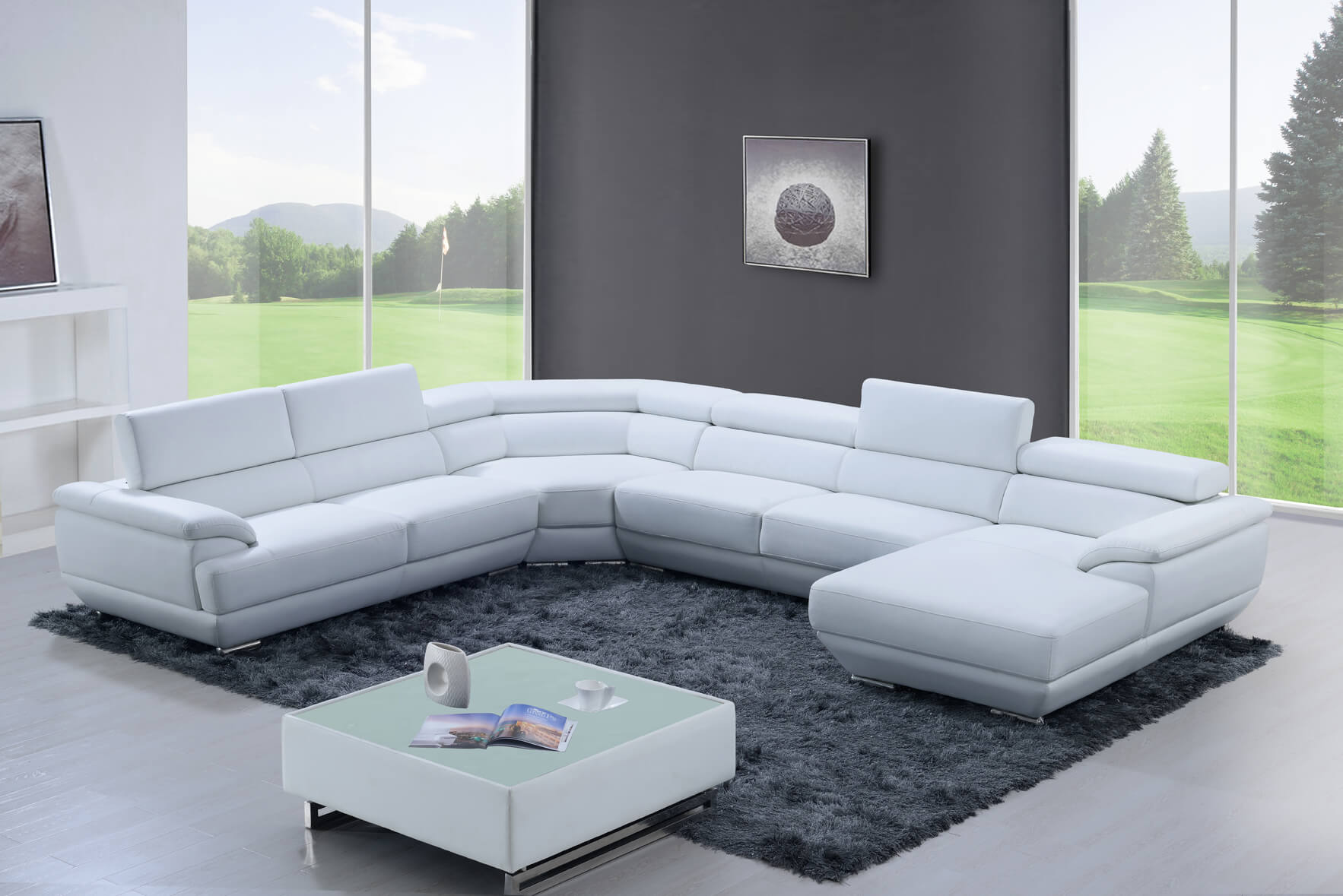 L Shaped Sectional Sofa W Chaise Pure, Leather L Shaped Sectional Sofa