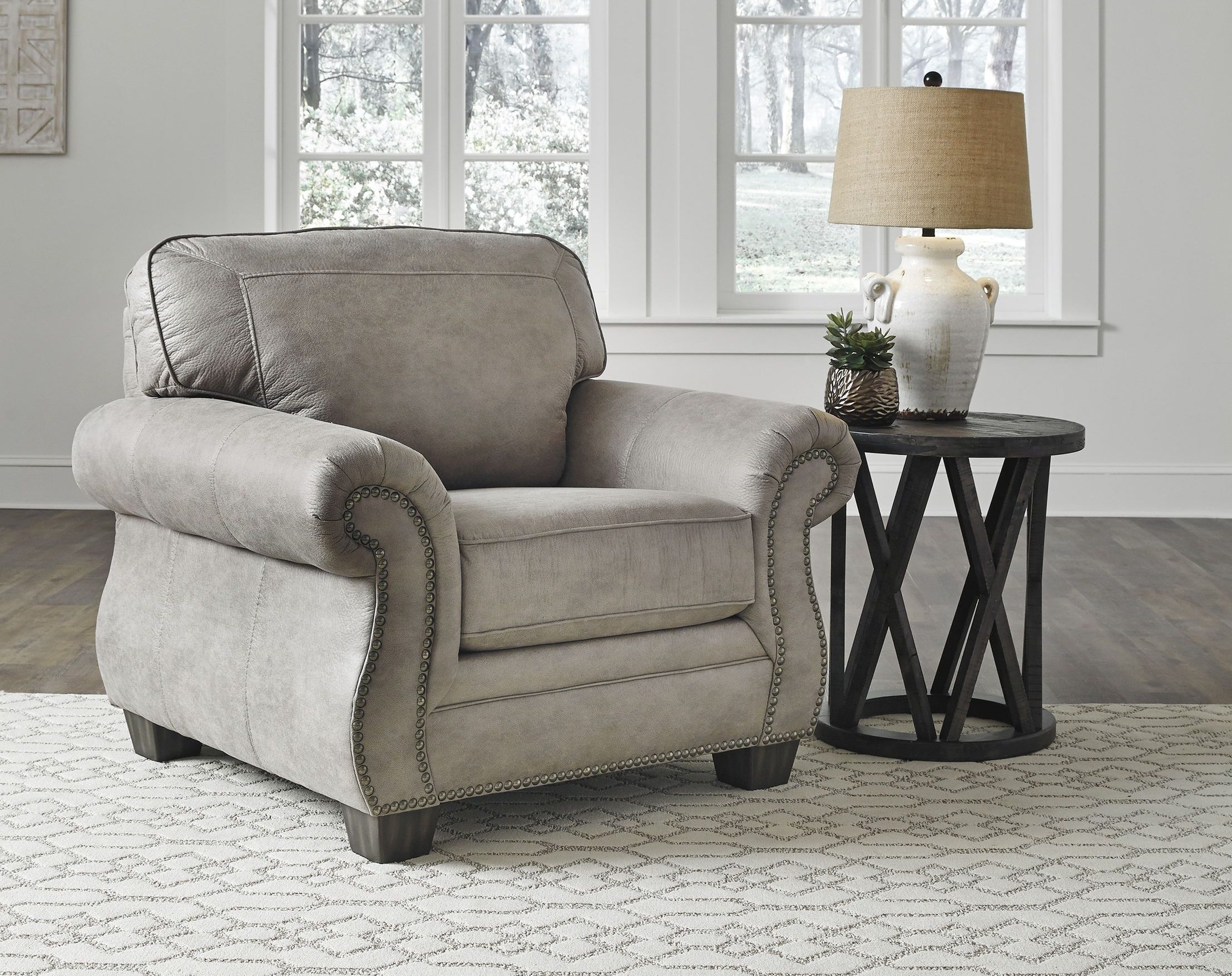 Olsberg Faux Leather Chair by Ashley Furniture